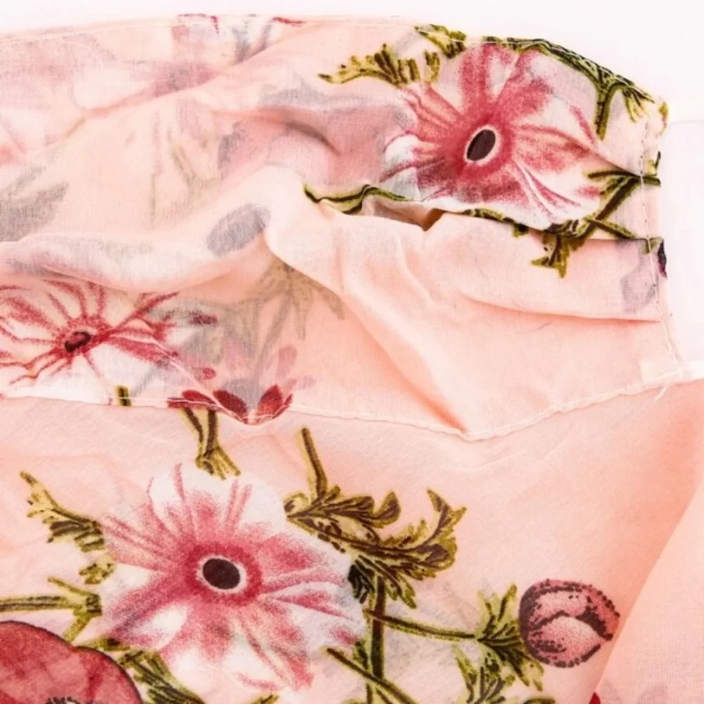 Gorgeous Floral Facemask & Scarf Adjustable Ear Strips 4 A Comfortable Fit